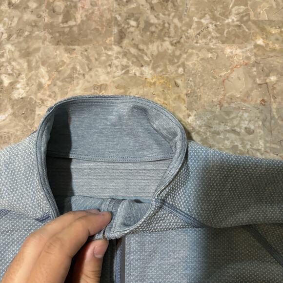 Lululemon Sweatshirt Mens Large Blue Metal Vent Tech Quarter Zip Golf Gym - Picture 3 of 8